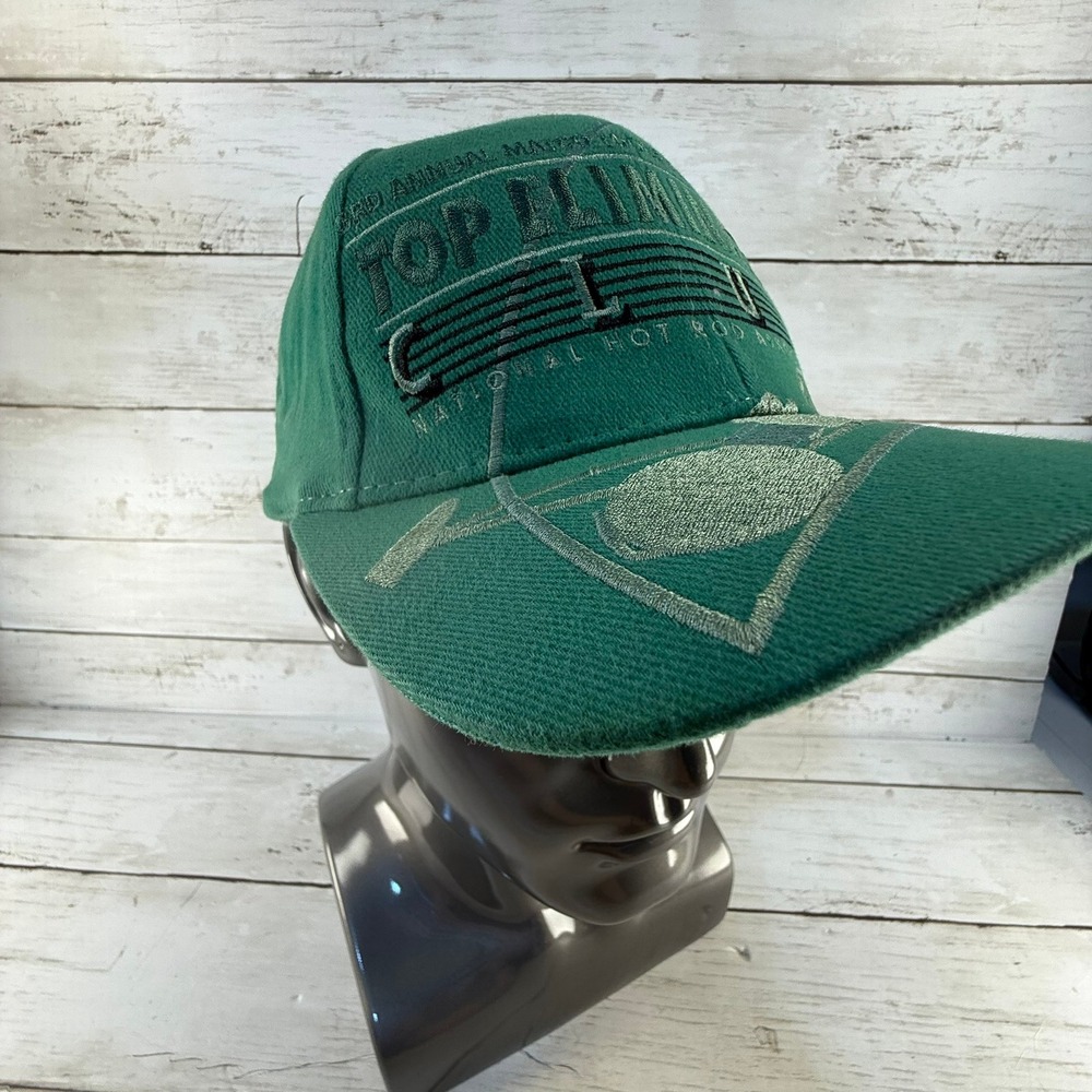 Vintage 1999 Matco Tools NHRA Top Eliminator Club Hat Green Houston Texas Cap